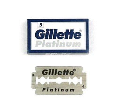 Gillette Platinum Double Edge Razor Blades Men, Pack of 50 Stainless Steel Safety Razor Blade Refills - Image 3