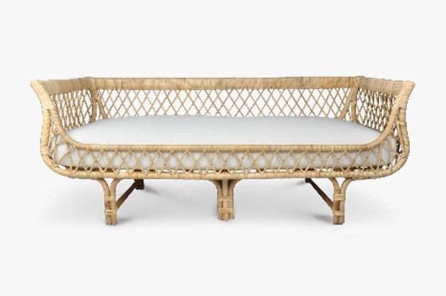 Bench in rattan frame and rattan decoration with Cushion. For the dimension product: W165xD75xH66 - Image 1