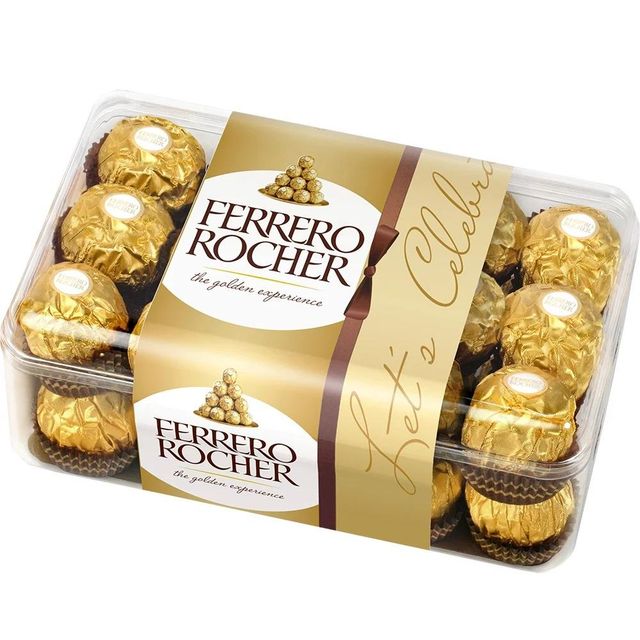Ferrero Rocher Hazelnut Chocolate, Gourmet Milk Chocolate - Image 1