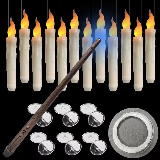 Cross-Border Hot-Selling Floating LED Magic Wand Candle - Halloween Home Decor - Image 3