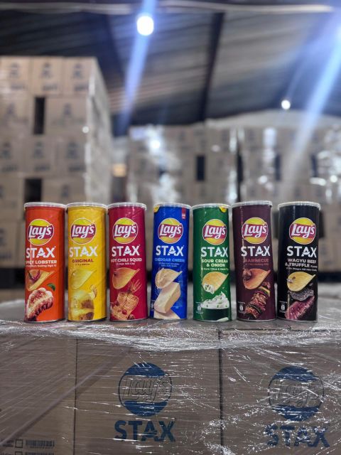 Lay's Stax Potato Chips Snack Crispy 90g (Classic, BBQ, Spicy Lobster, Squid, Cheddar Cheese, Wague Beef) - Image 4