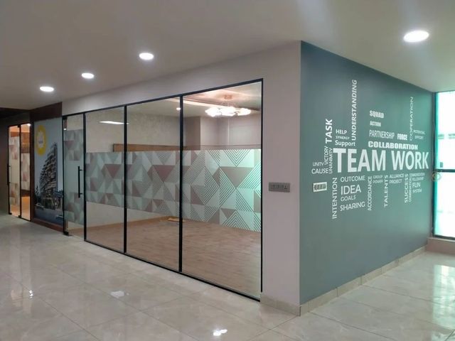Office Partition Panel Thickness 50 mm Application Area Interior Partition Type Full Height Partition Material Aluminium And - Image 13