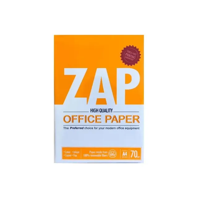 Export Grade ZAP Paper A4 Copy Paper 100% Virgin Wood Pulp 80gsm Smooth Surface for Bulk Shipment - Image 3