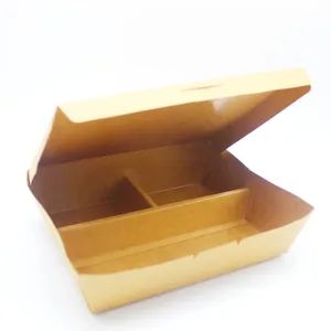 Biodegradable Disposable Lunch Box 3 Compartment Disposable Paper Pulp Lunch Box - Image 2
