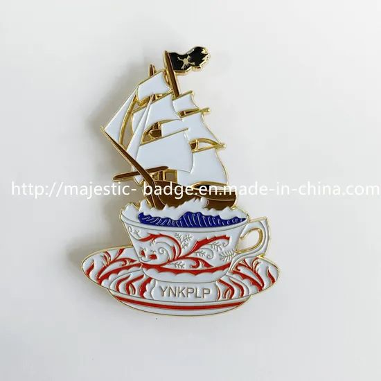 Customized Soft Enamel Sailboat Pin - Image 2
