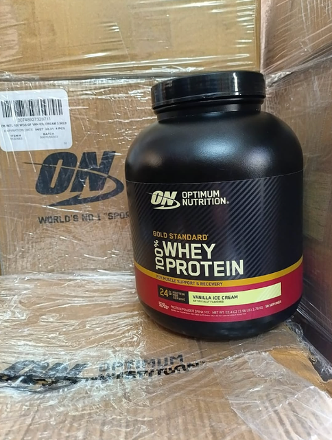 CONSISTENT SUPPLY OPTIMUM NUTRITION GOLD STANDARD WHEY PROTEIN SUPPLEMENT 5LB x 4 TUBS PER CARTON ON SALE - Image 3