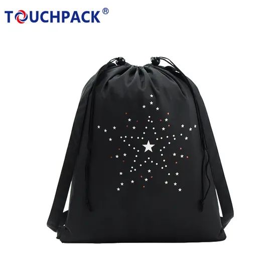 Promotional Logo Personalized Drawstring Bag HS Code 4202220000 Origin Shanghai China Trademark TouchPack or OEM Specification 20x30cm or - Image 5