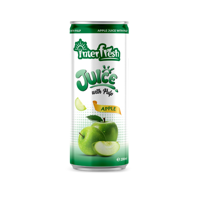 200ml Interfresh Apple Juice with pulp Shelf Life 24 Month Packaging Aluminum Can Place of Origin Viet Nam Storage Type Keep Dry In - Image 1