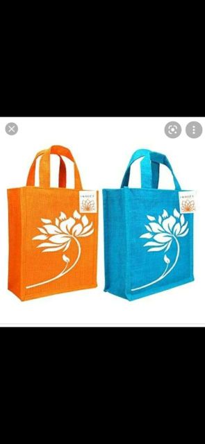 Jute Bags Material Jute Color Natural Texture Sturdy Place of Origin India Packaging 1 set 25 bags Handle Type Sturdy Handles - Image 1