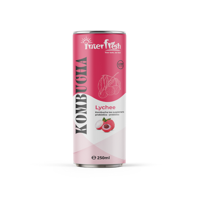 250ml Interfresh Kombucha Lychee Shelf Life 24 Month Packaging Aluminum Can Place of Origin Viet Nam Storage Type Keep Dry In - Image 1