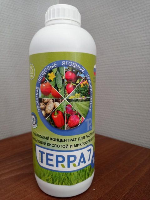 HUMIC CONCENTRATE FOR PLANTS “TERRA 7”, container: 1 L Max. Moisture (%) 92% Material 100% solubility Source Material Leonardite - Image 1
