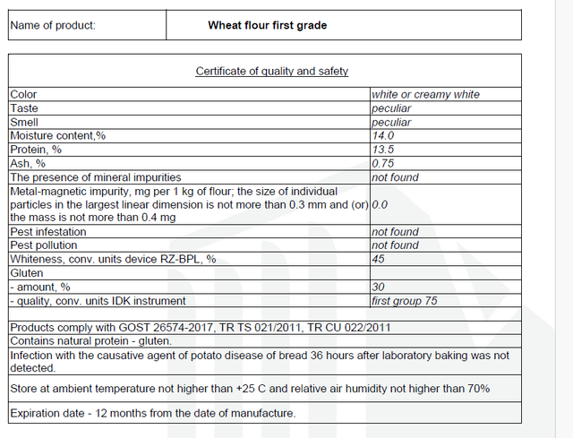 Wheat Flour – product photo 1, product detail gallery