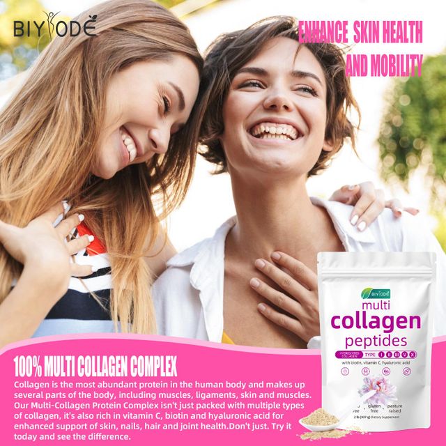 fast shipping wholesale skin whitening supplement hair nail gut joint health natural formula vitamin c biotin multi collagen peptides powder - Image 6