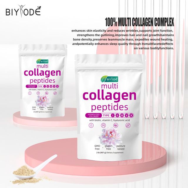 fast shipping wholesale skin whitening supplement hair nail gut joint health natural formula vitamin c biotin multi collagen peptides powder - Image 9