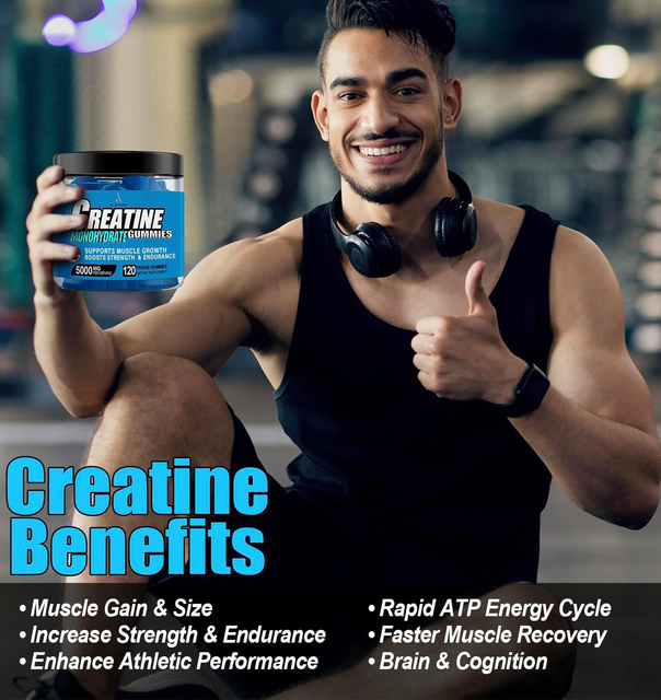 OEM ODM factory custom private label creatine monohydrate wholesale pre workout sport nutrition supplement gym creatine gummies - Image 3