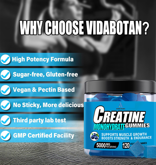 OEM ODM factory custom private label creatine monohydrate wholesale pre workout sport nutrition supplement gym creatine gummies - Image 4