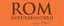 KOFFIEBRANDERIJ ROM – company logo, company info header