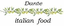 DANTE ITALIAN FOOD – company logo, company info header