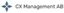 CX Management AB  – company logo, company info header