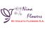 VIOLETA FLOWERS – company logo, company info header