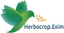 Herbocrop.Exim – company logo, company info header
