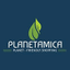 PLANETAMICA – company logo, company info header