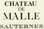 CHATEAU DE MALLE – company logo, company info header