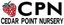 CEDAR POINT NURSERY – company logo, company info header