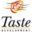TASTE DEVELOPMENT – company logo, company info header