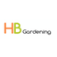 HB GARDENING – company logo, company info header