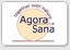 AGORA SANA – company logo, company info header