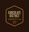CHOCOLATE DISTRICT – company logo, company info header