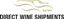DIRECT WINE SHIPMENT – company logo, company info header