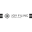 JOY FILING – company logo, company info header