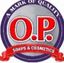 O P Soaps And Cosmetics – company logo, company info header