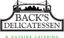 BACKS DELI – company logo, company info header